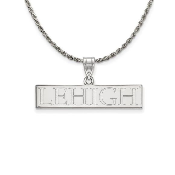Sterling Silver Lehigh U Large Pendant Necklace - 22 Inch